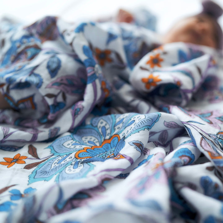 Azure Garden Swaddle