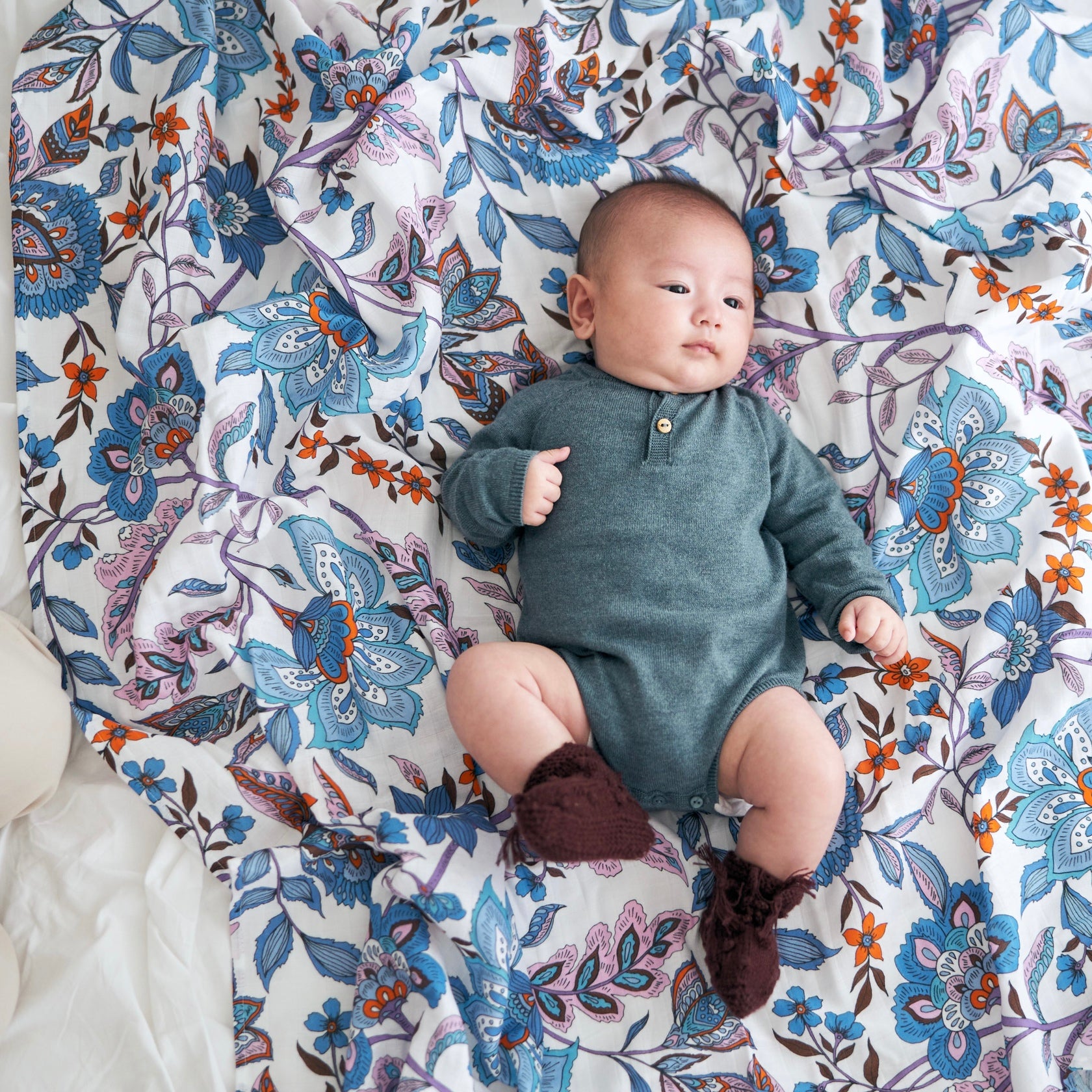 Azure Garden Swaddle