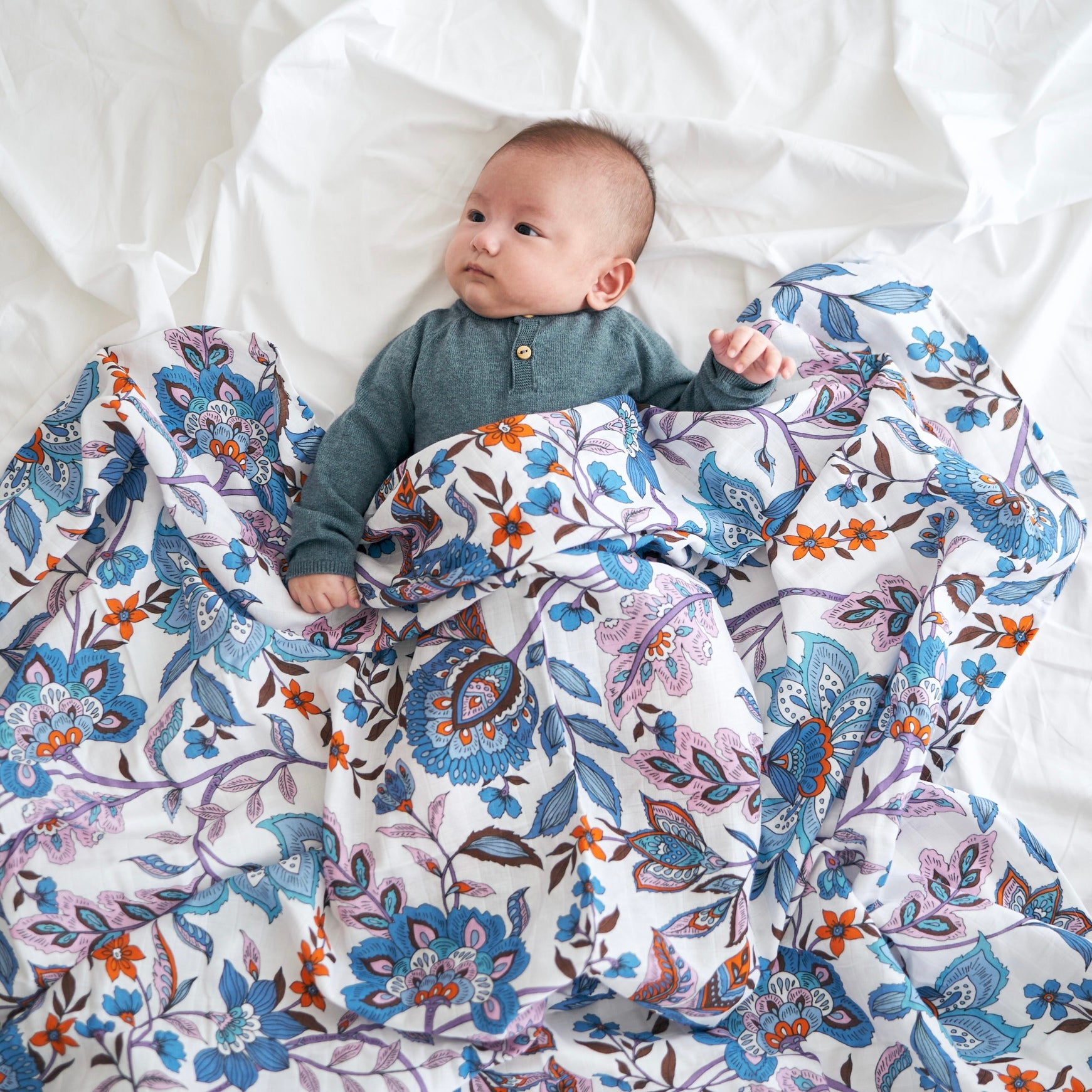 Azure Garden Swaddle