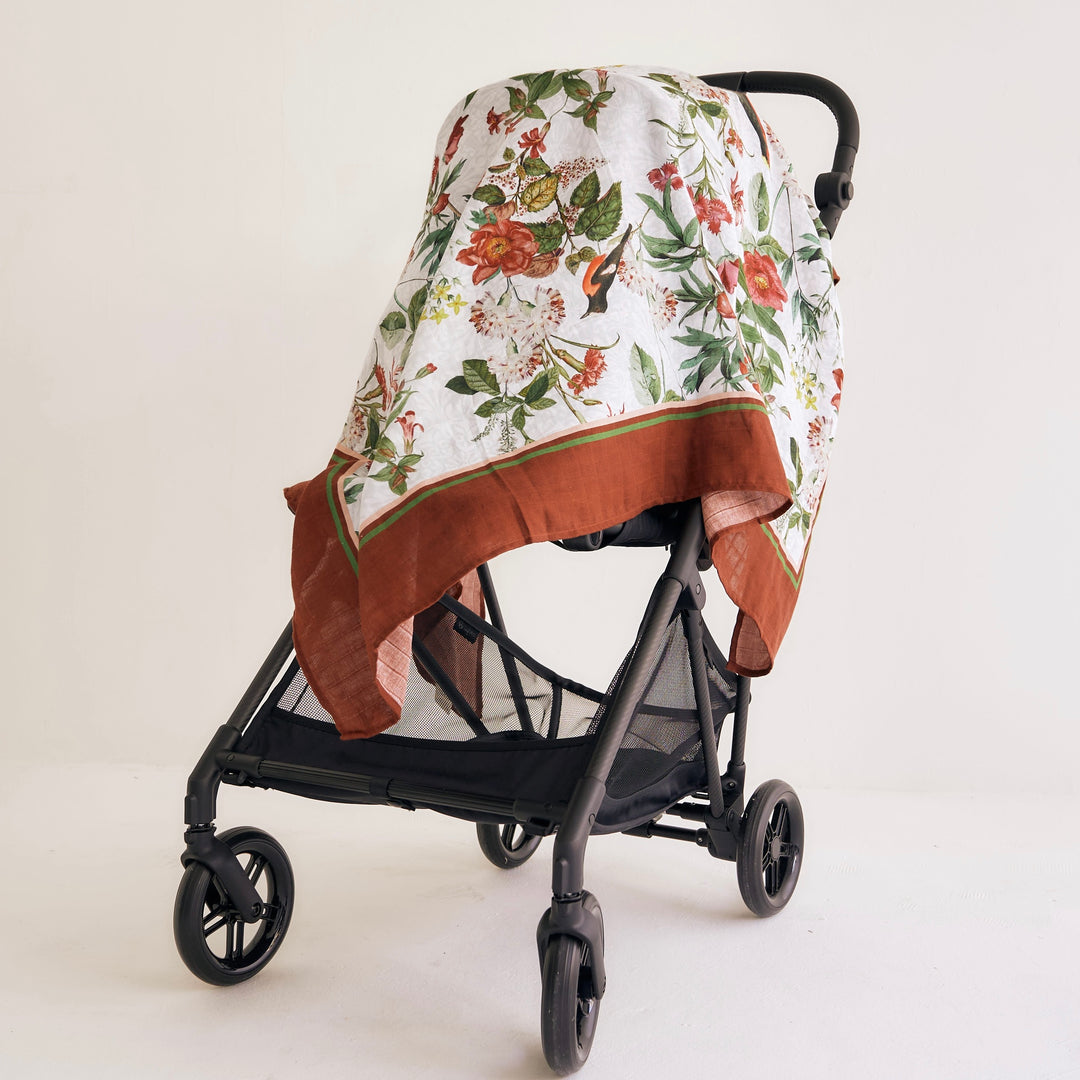 Fiore &amp; Bordeaux Swaddle