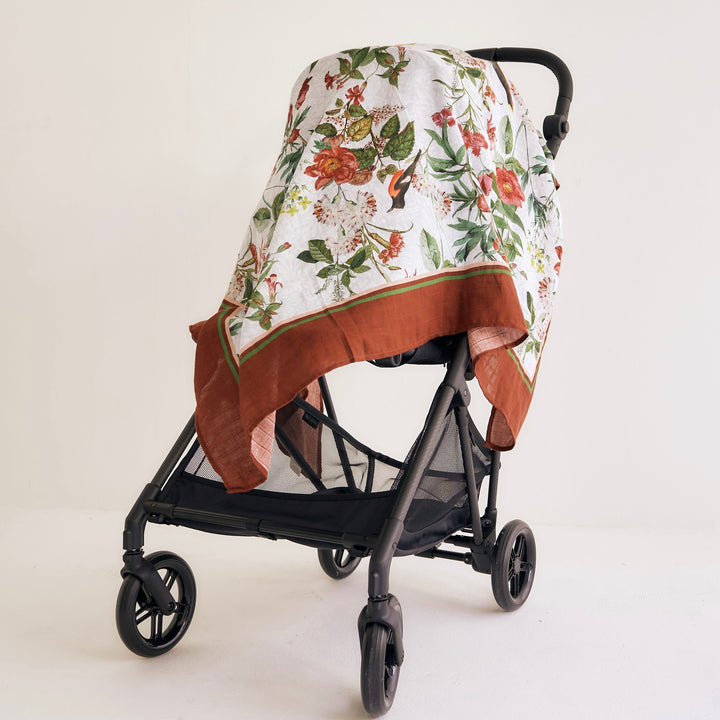 Fiore &amp; Bordeaux Swaddle