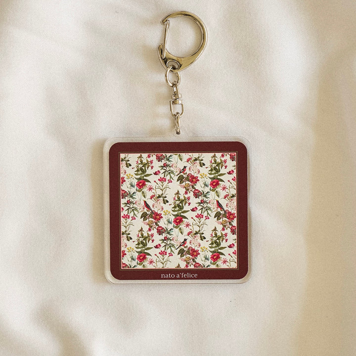 Fiore &amp; Bordeaux Keychain