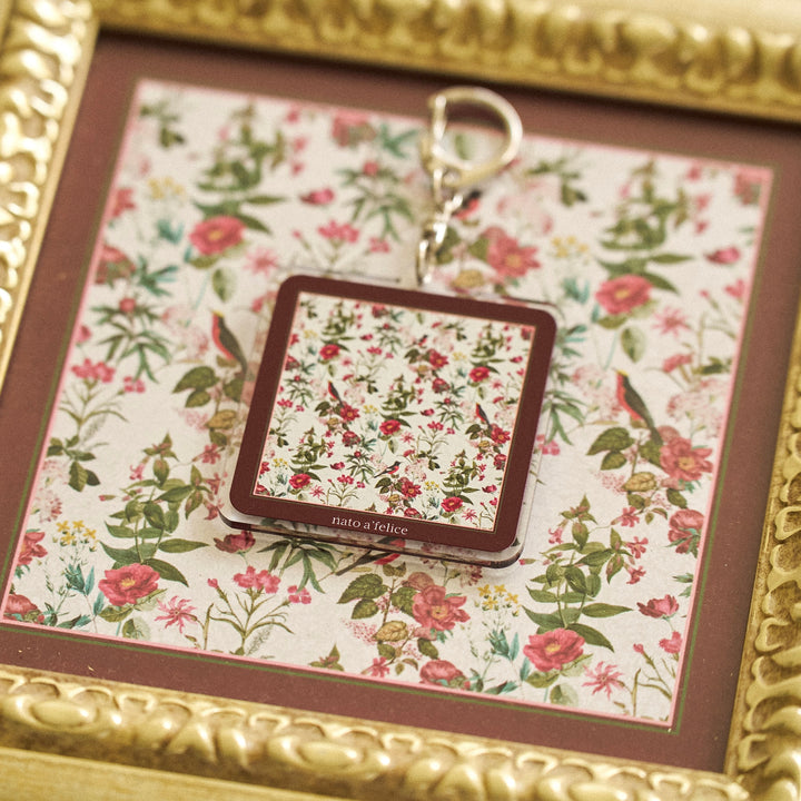 Fiore &amp; Bordeaux Keychain