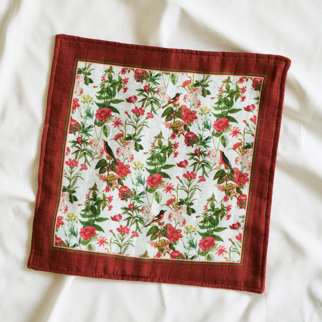 Fiore &amp; Bordeaux Handkerchief