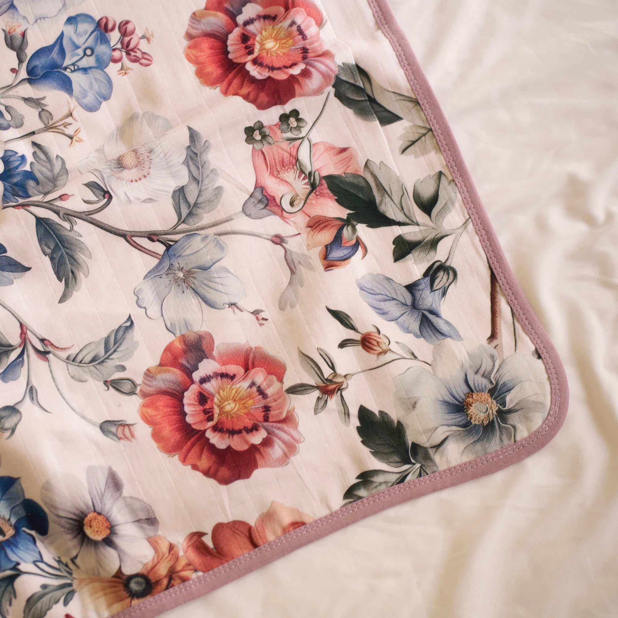 Bouquet de Fleurs Blanket