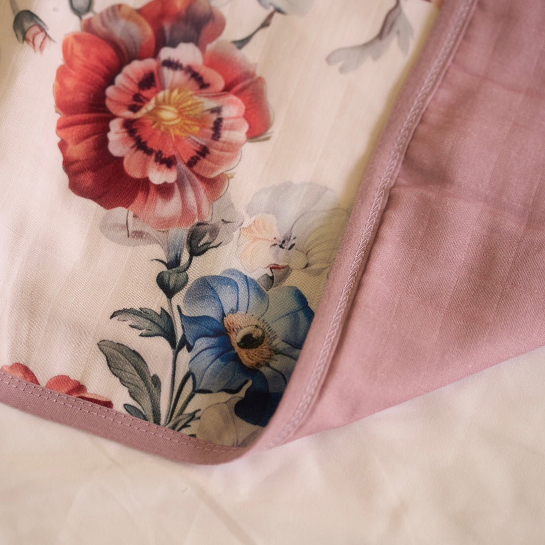 Bouquet de Fleurs Blanket
