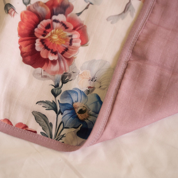 Bouquet de Fleurs Blanket