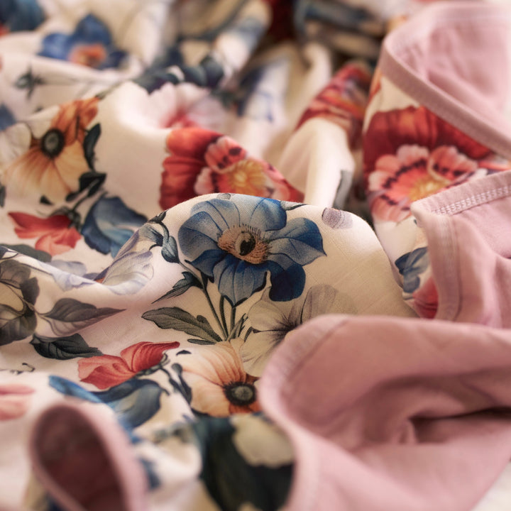Bouquet de Fleurs Blanket