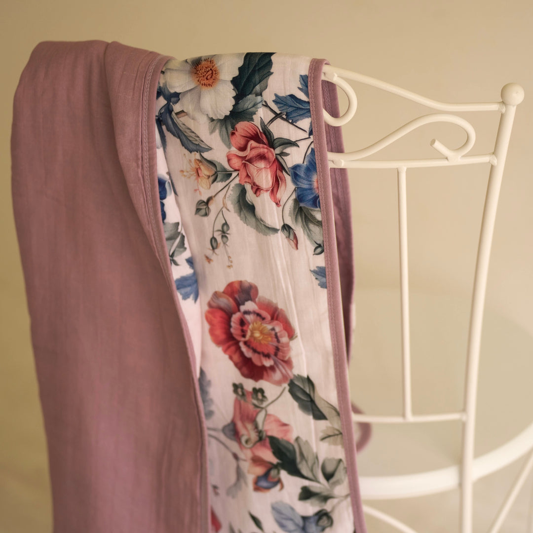 Bouquet de Fleurs Blanket