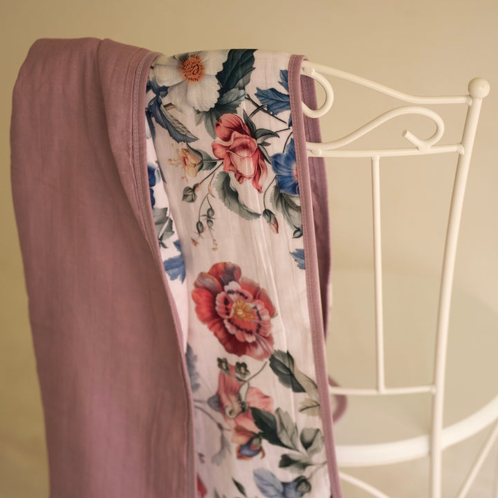 Bouquet de Fleurs Blanket
